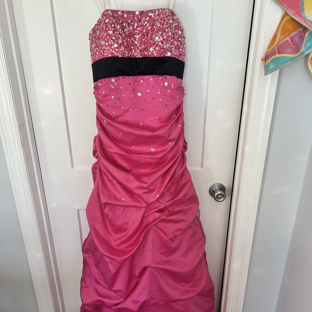Blondie Nites Pink Embellished Strapless Gown – Worn Once